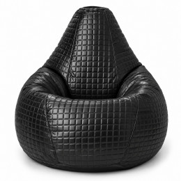 Fotoliu puf pară „Square” din piele ecologică, XL
